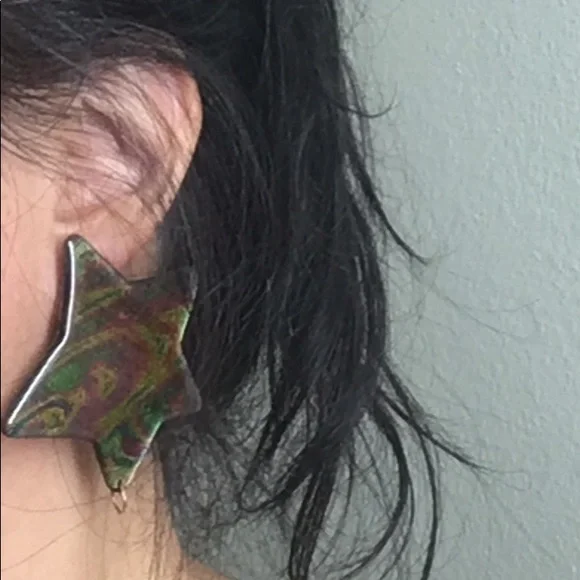 🖤Big Star clip earrings - Picture 15 of 17